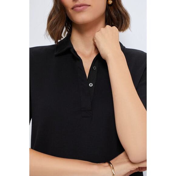 TUCKERNUCK Black Adler Interlock Polo Size S NWT Retail $128 Tuckernuck - Picture 5 of 7
